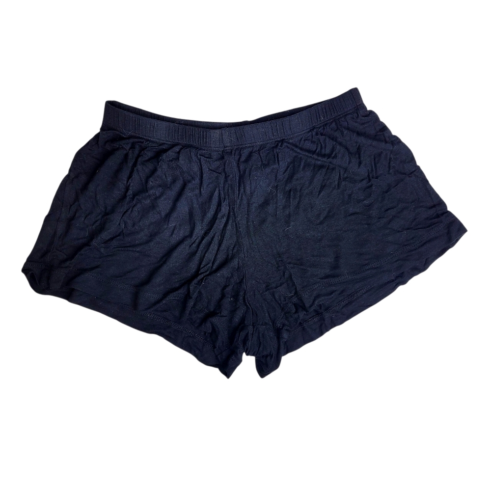 Nordstrom Rack Pajama Shorts Women's XXS PJ Black Solid Elastic Waist High Rise